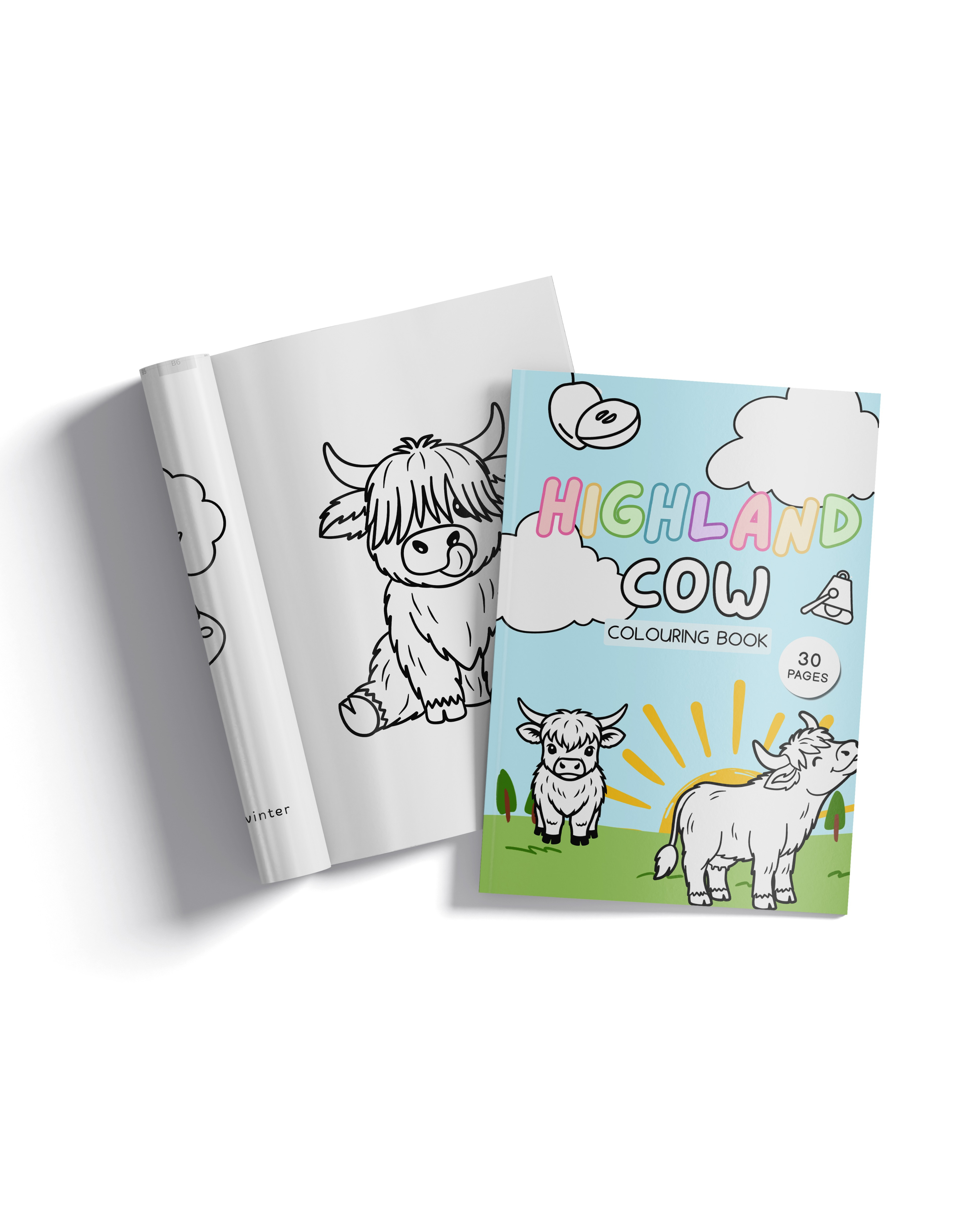 Highland Cow Colouring Book